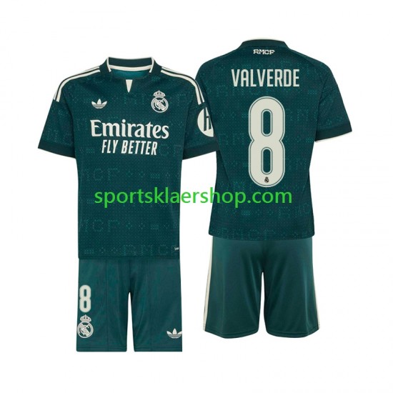 Real Madrid drakt Federico Valverde 8 Bortetrøye Kort erm 2026-2027 , Barnesett