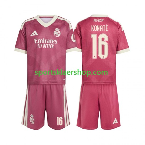 Real Madrid drakt Ibrahima Konate 16 Tredjetrøye Kort erm 2026-2027 , Barnesett