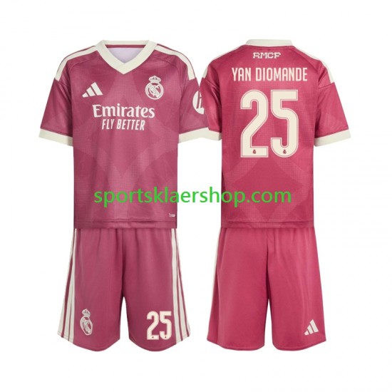 Real Madrid drakt Yan Diomande 25 Tredjetrøye Kort erm 2026-2027 , Barnesett