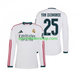 Real Madrid drakt Yan Diomande 25 Hjemmetrøye Lang erm 2026-2027 , Herre Real Madrid drakt Yan Diomande 25 Hjemmetrøye Lang erm 2026-2027 , Herre
