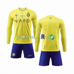 Al-Nassr drakt Hjemmetrøye Lang erm 2023-2024 , Barnesett