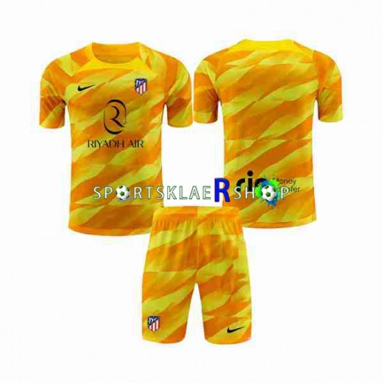 Atlético Madrid drakt Keeper Kort erm 2023-2024 Oransje , Barnesett