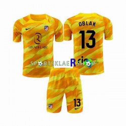 Atlético Madrid drakt Jan Oblak 13 Keeper Kort erm 2023-2024 Oransje , Barnesett