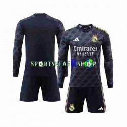 Real Madrid drakt Bortetrøye Lang erm 2023-2024 , Barnesett