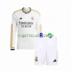 Real Madrid drakt Hjemmetrøye Lang erm 2023-2024 , Barnesett