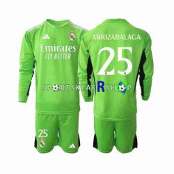 Real Madrid drakt Kepa Arrizabalaga 25 Keeper Hjemmetrøye Lang erm 2023-2024 , Barnesett