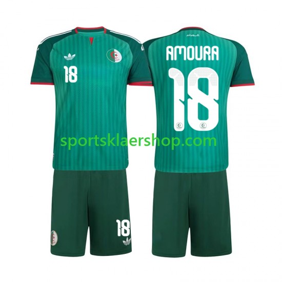 Algerie drakt Mohamed Amoura 18 Bortetrøye Kort erm 2026 , Barnesett