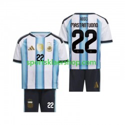 Argentina drakt Franco Mastantuono 22 Hjemmetrøye Kort erm VM 2026 , Barnesett