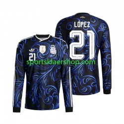 Argentina drakt Jose Manuel Lopez 21 Bortetrøye Lang erm VM 2026 , Herre