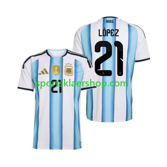 Argentina drakt Jose Manuel Lopez 21 Hjemmetrøye Kort erm VM 2026 , Herre
