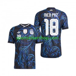 Argentina drakt Nico Paz 18 Bortetrøye Kort erm VM 2026 , Herre