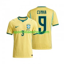 Brasil drakt Matheus Cunha 9 Hjemmetrøye Kort erm VM 2026 , Herre Brasil drakt Matheus Cunha 9 Hjemmetrøye Kort erm VM 2026 , Herre
