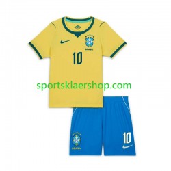 Brasil drakt Neymar JR 10 Hjemmetrøye Kort erm VM 2026 , Barnesett
