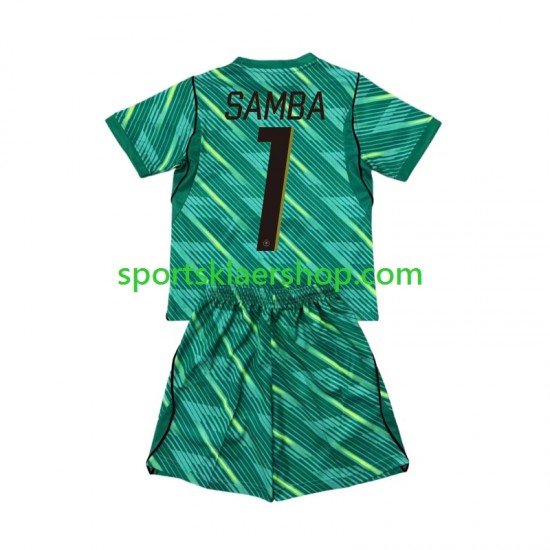 Frankrike drakt Brice Samba 1 Keeper Tredjetrøye Kort erm VM 2026 , Barnesett