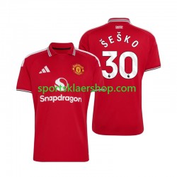 Manchester Utd drakt Benjamin Sesko 30 Hjemmetrøye Kort erm 2026-2027 , Herre Manchester Utd drakt Benjamin Sesko 30 Hjemmetrøye Kort erm 2026-2027 , Herre