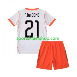 Nederland drakt Frenkie de Jong 21 Bortetrøye Kort erm VM 2026 , Barnesett