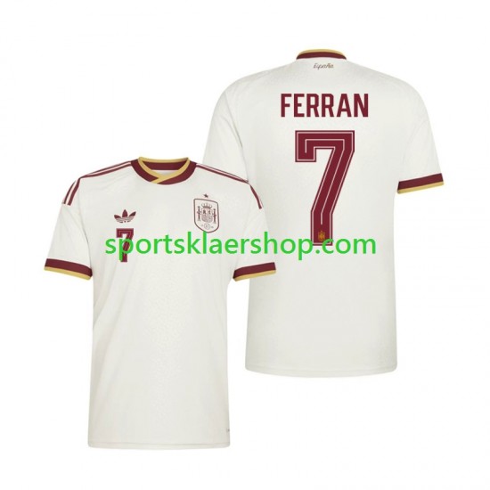 Spania drakt Ferran Torres 7 Bortetrøye Kort erm VM 2026 , Herre