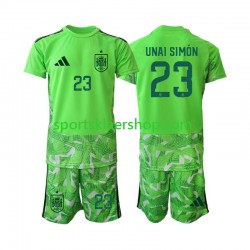 Spania drakt Unai Simon 23 6th Green color Keeper Kort erm VM 2026 , Barnesett Spania drakt Unai Simon 23 6th Green color Keeper Kort erm VM 2026 , Barnesett