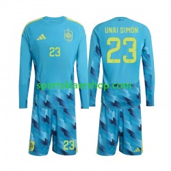 Spania drakt Unai Simon 23 Keeper Hjemmetrøye Lang erm VM 2026 , Barnesett Spania drakt Unai Simon 23 Keeper Hjemmetrøye Lang erm VM 2026 , Barnesett