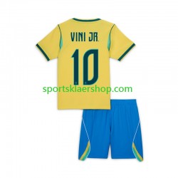 Brasil drakt Vinicius Junior 10 Hjemmetrøye Kort erm VM 2026 , Barnesett