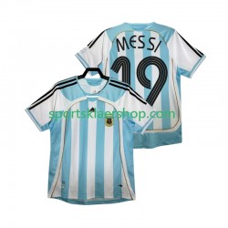 Argentina drakt MESSI 19 Retro Hjemmetrøye Kort erm 2006 , Herre
