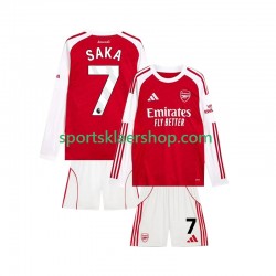 Arsenal drakt Bukayo Saka 7 Hjemmetrøye Lang erm 2025-2026 , Barnesett
