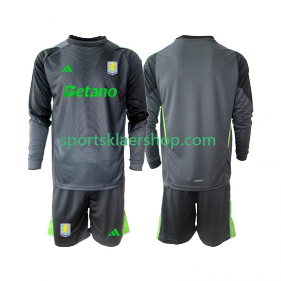 Aston Villa drakt Keeper Hjemmetrøye Lang erm 2025-2026 , Barnesett