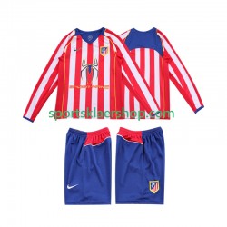 Atlético Madrid drakt 2005 Retro Hjemmetrøye Lang erm 2004 , Barnesett