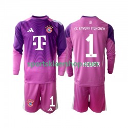 FC Bayern München drakt Manuel Neuer 1 Keeper Fjerdetrøye Lang erm 2025-2026 , Barnesett