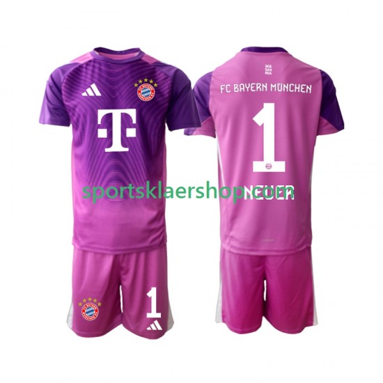 FC Bayern München drakt Manuel Neuer 1 Keeper Fjerdetrøye Kort erm 2025-2026 , Barnesett