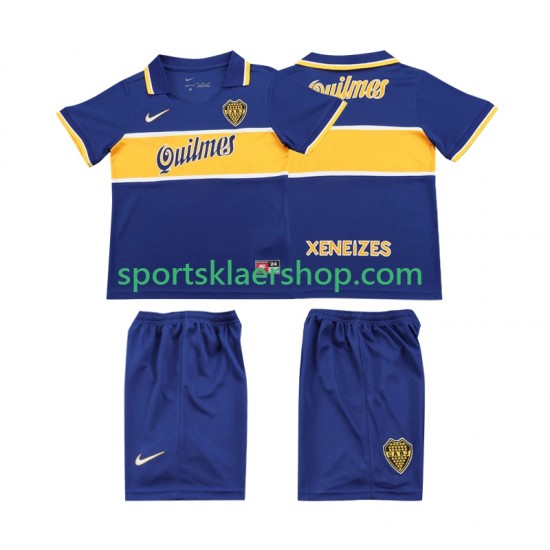 CA Boca Juniors drakt 1996 1997 Retro Hjemmetrøye Kort erm , Barnesett