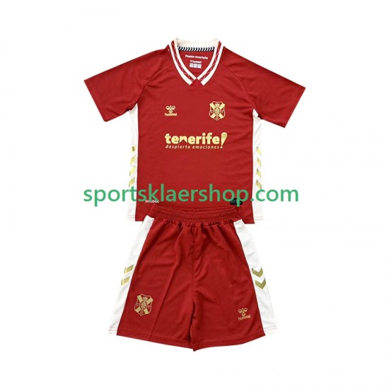 drakt CD Tenerife Bortetrøye Kort erm 2025-2026 , Barnesett