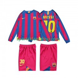 FC Barcelona drakt Lionel Messi 10 2005 Retro Hjemmetrøye Lang erm 2006 , Barnesett