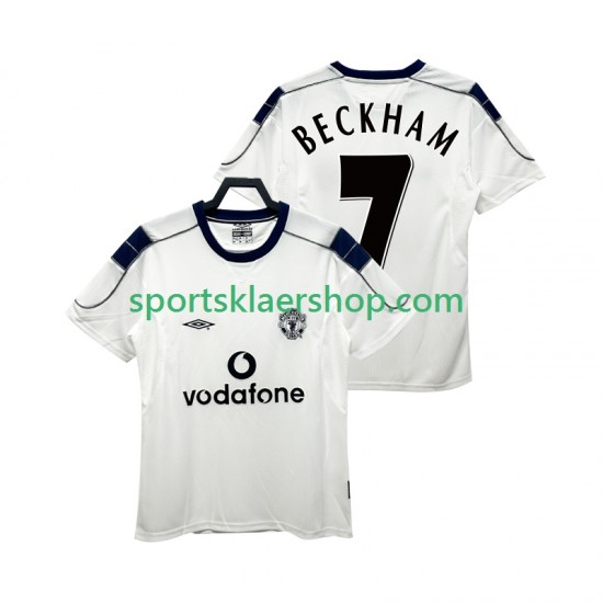 Manchester Utd drakt BECKHAM 7 2000 2001 Retro Bortetrøye Kort erm , Herre
