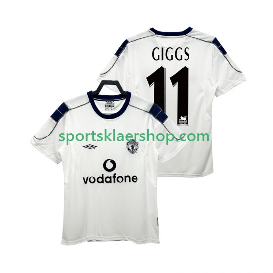 Manchester Utd drakt GIGGS 11 2000 2001 Retro Bortetrøye Kort erm , Herre