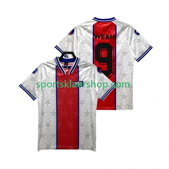 Paris Saint-Germain drakt WEAH 9 1995 Retro Bortetrøye Kort erm 1994 , Herre