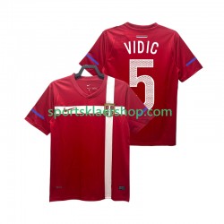 Serbia drakt VIDIC 5 Retro Hjemmetrøye Kort erm 2010 , Herre