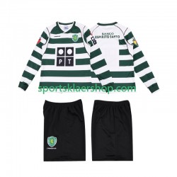 Sporting CP drakt 2001 2003 Retro Hjemmetrøye Lang erm , Barnesett