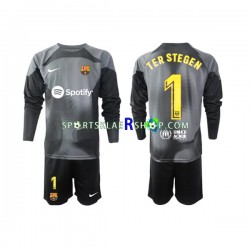 FC Barcelona drakt Ter Stegen 1 Keeper Bortetrøye Lang erm 2022-23 , Barnesett