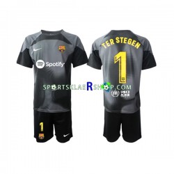 FC Barcelona drakt Ter Stegen 1 Keeper Bortetrøye Kort erm 2022-23 , Barnesett