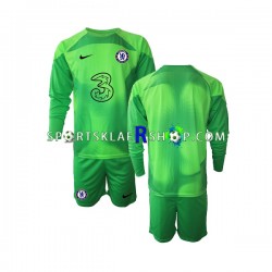 Chelsea drakt Keeper Tredjetrøye Lang erm 2022-23 , Barnesett