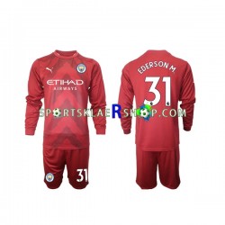 Manchester City drakt Ederson M 31 Keeper Hjemmetrøye Lang erm 2022-23 , Barnesett