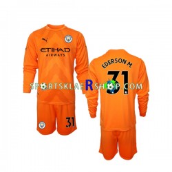 Manchester City drakt Ederson M 31 Keeper Tredjetrøye Lang erm 2022-23 , Barnesett