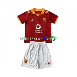 AS Roma drakt Fjerdetrøye Kort erm 2023-2024 , Barnesett AS Roma drakt Fjerdetrøye Kort erm 2023-2024 , Barnesett