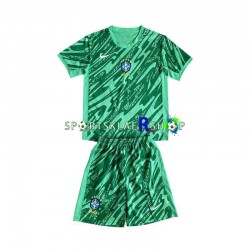 Brasil drakt Keeper Tredjetrøye Kort erm 2024 , Barnesett