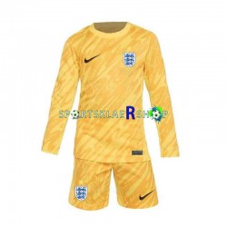 England drakt Keeper Bortetrøye Lang erm Euro 2024 , Barnesett