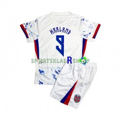 Norge drakt Erling Haaland 9 Bortetrøye Kort erm 2024 , Barnesett