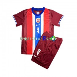 Norge drakt Erling Haaland 9 Hjemmetrøye Kort erm 2024 , Barnesett