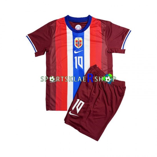 Norge drakt Martin Odegaard 8 Hjemmetrøye Kort erm 2024 , Barnesett