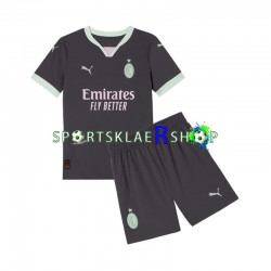 AC Milan drakt Tredjetrøye Kort erm 2024-2025 , Barnesett AC Milan drakt Tredjetrøye Kort erm 2024-2025 , Barnesett